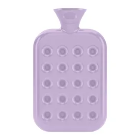 1.2 Litre Pastel Purple Honeycomb Pattern Padded Fashy Hot Water Bottle