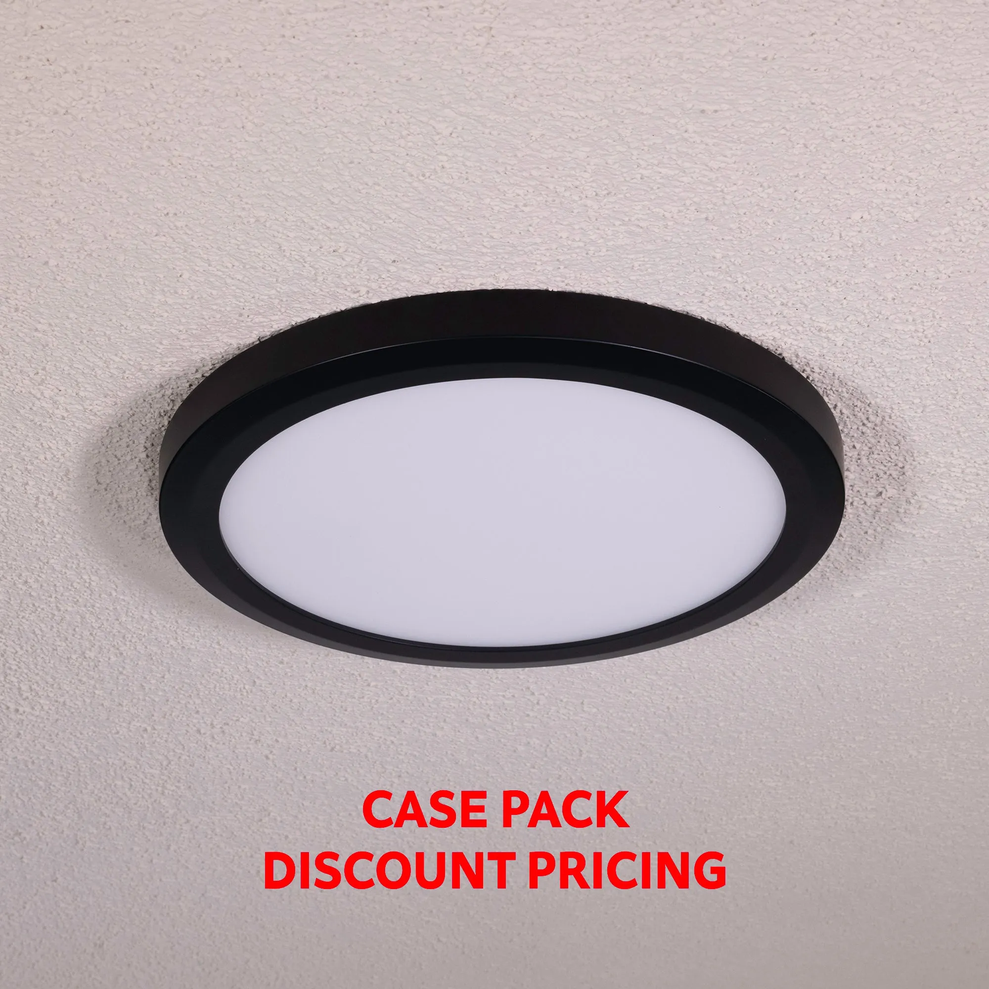 13 Inch Integrated LED Low Profile Flush Mount Ceiling Fixture, Dimmable, 1050 Lumen, 3K/4K/5K Switch, 90  CRI,  in 3 Finishes