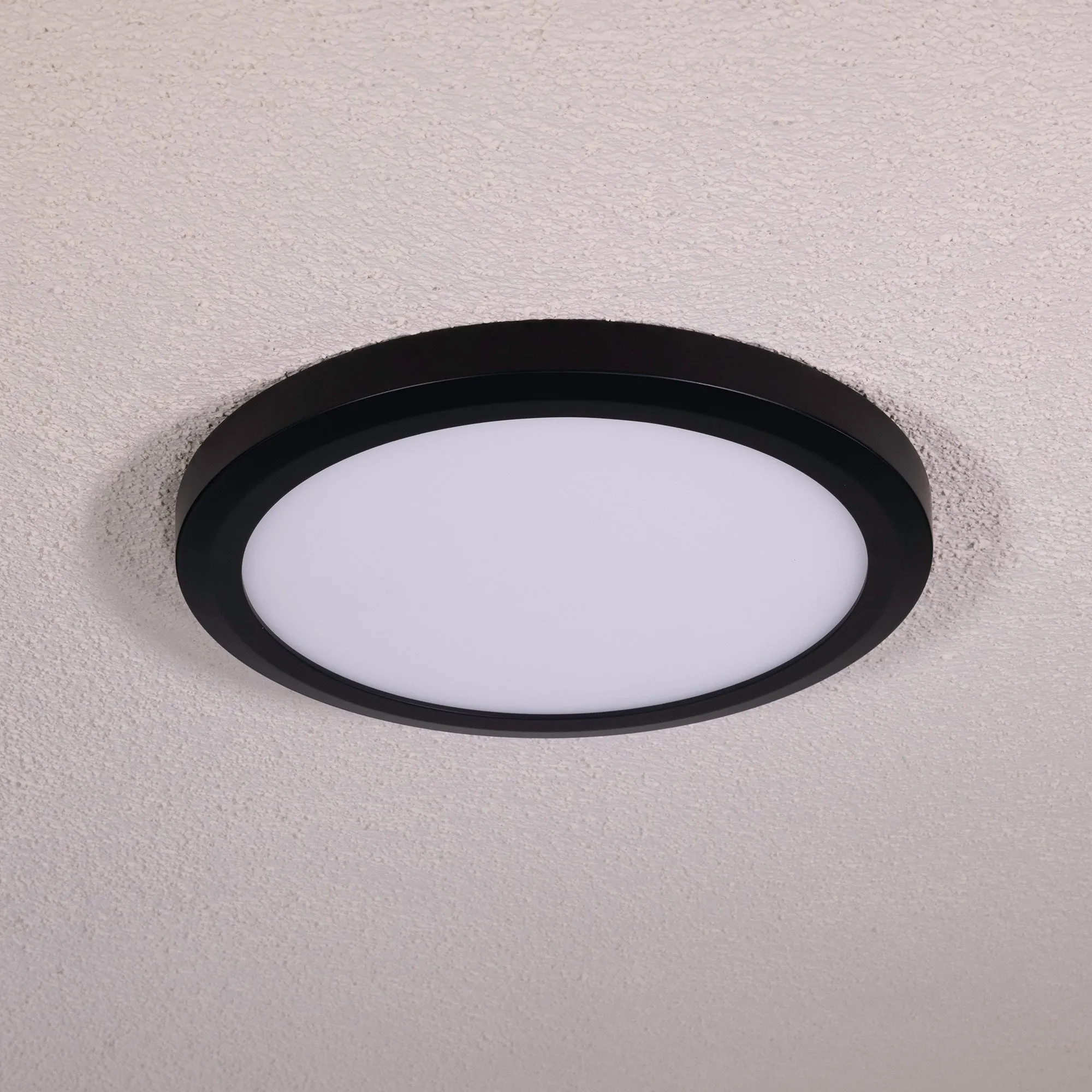 13 Inch Integrated LED Low Profile Flush Mount Ceiling Fixture, Dimmable, 1050 Lumen, 3K/4K/5K Switch, 90  CRI,  in 3 Finishes