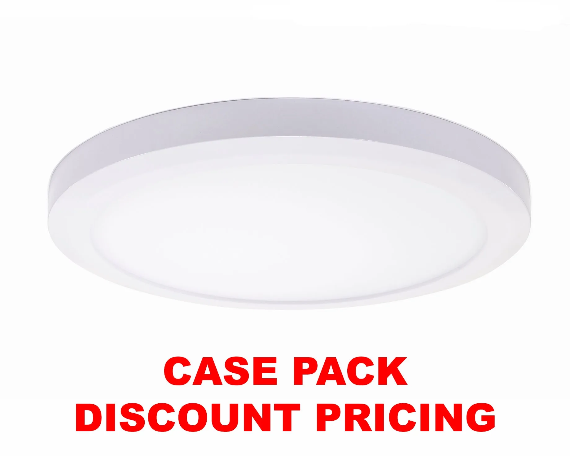 13 Inch Integrated LED Low Profile Flush Mount Ceiling Fixture, Dimmable, 1050 Lumen, 3K/4K/5K Switch, 90  CRI,  in 3 Finishes