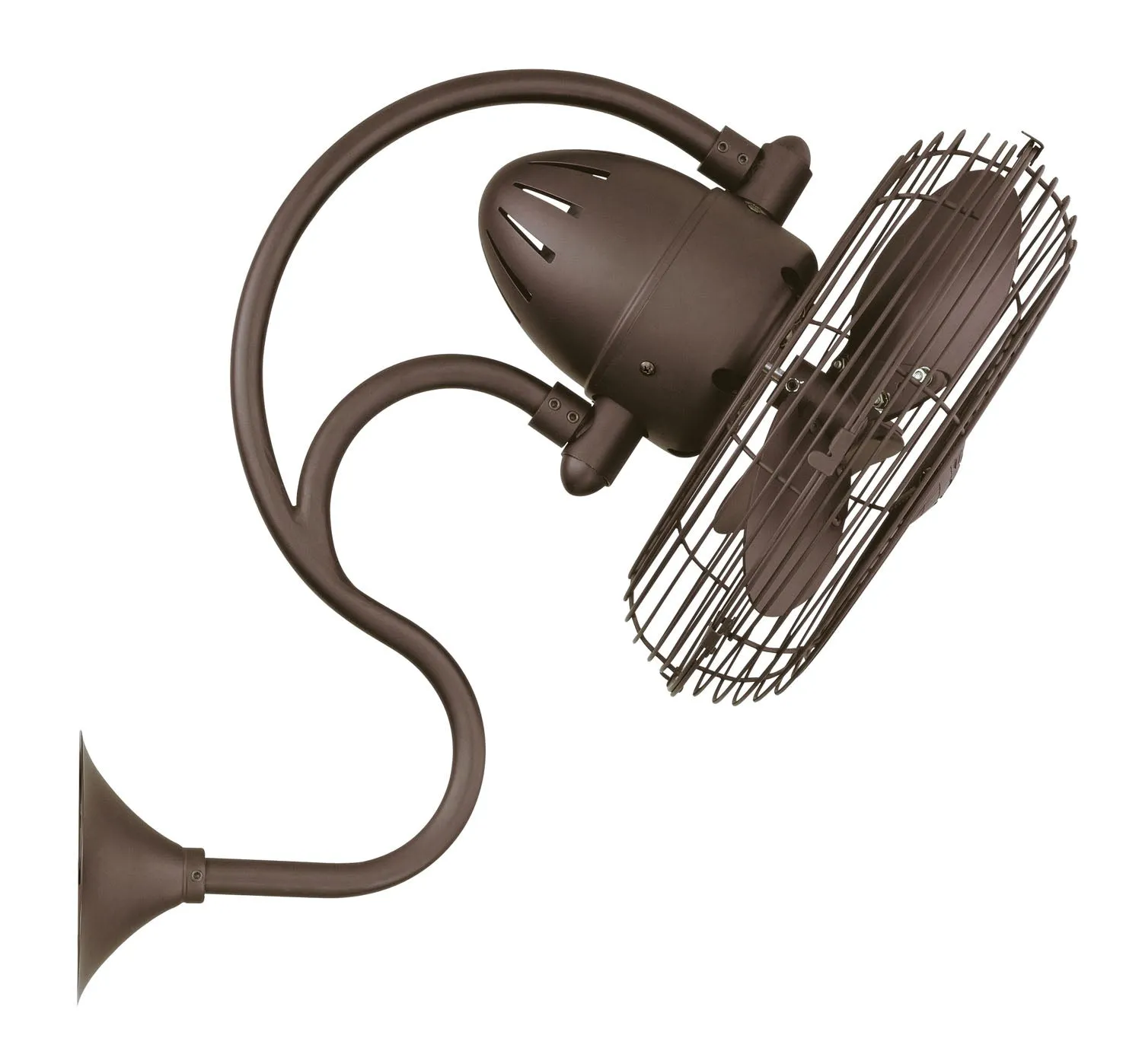 13" Wall Fan from the Melody Collection in Textured Bronze Finish by Matthews Fan Company