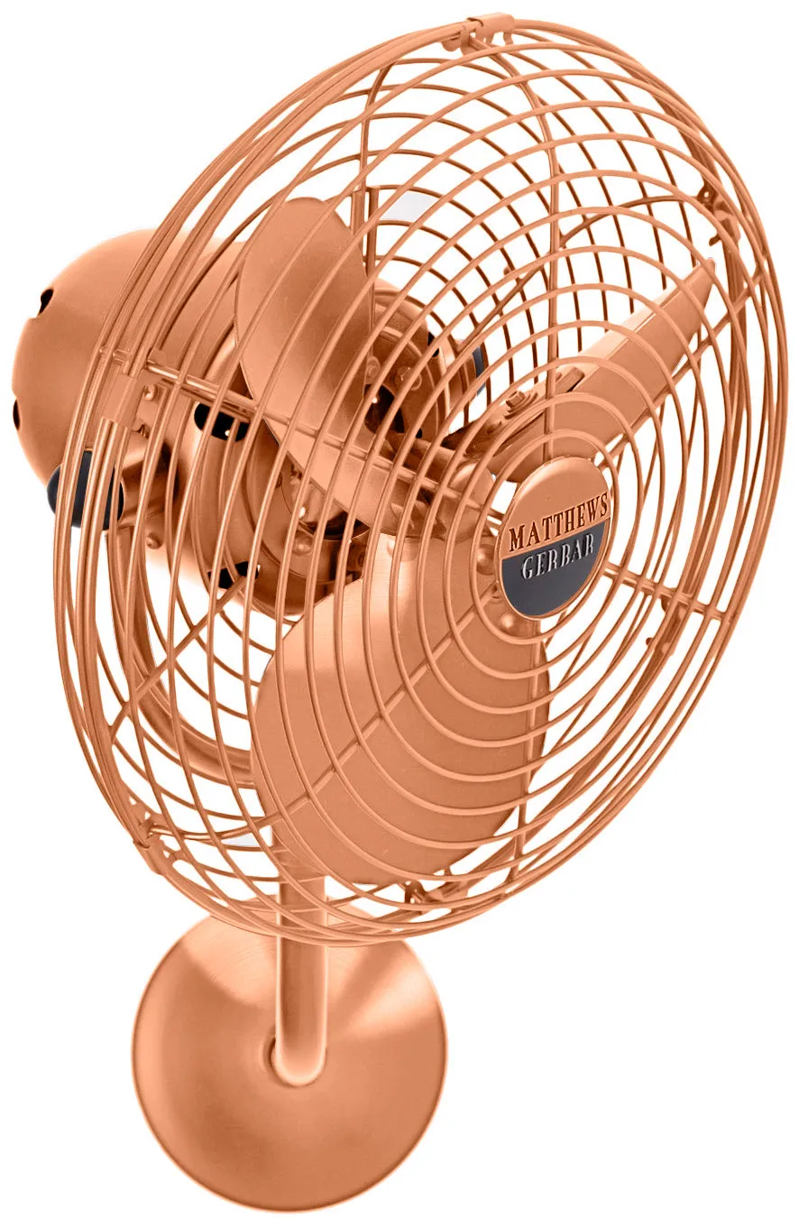 19" Wall Fan from the Michelle Parede Collection in Brushed Copper Finish by Matthews Fan Company