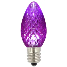 25PK - Vickerman C7 Faceted LED Purple Twinkle Bulb