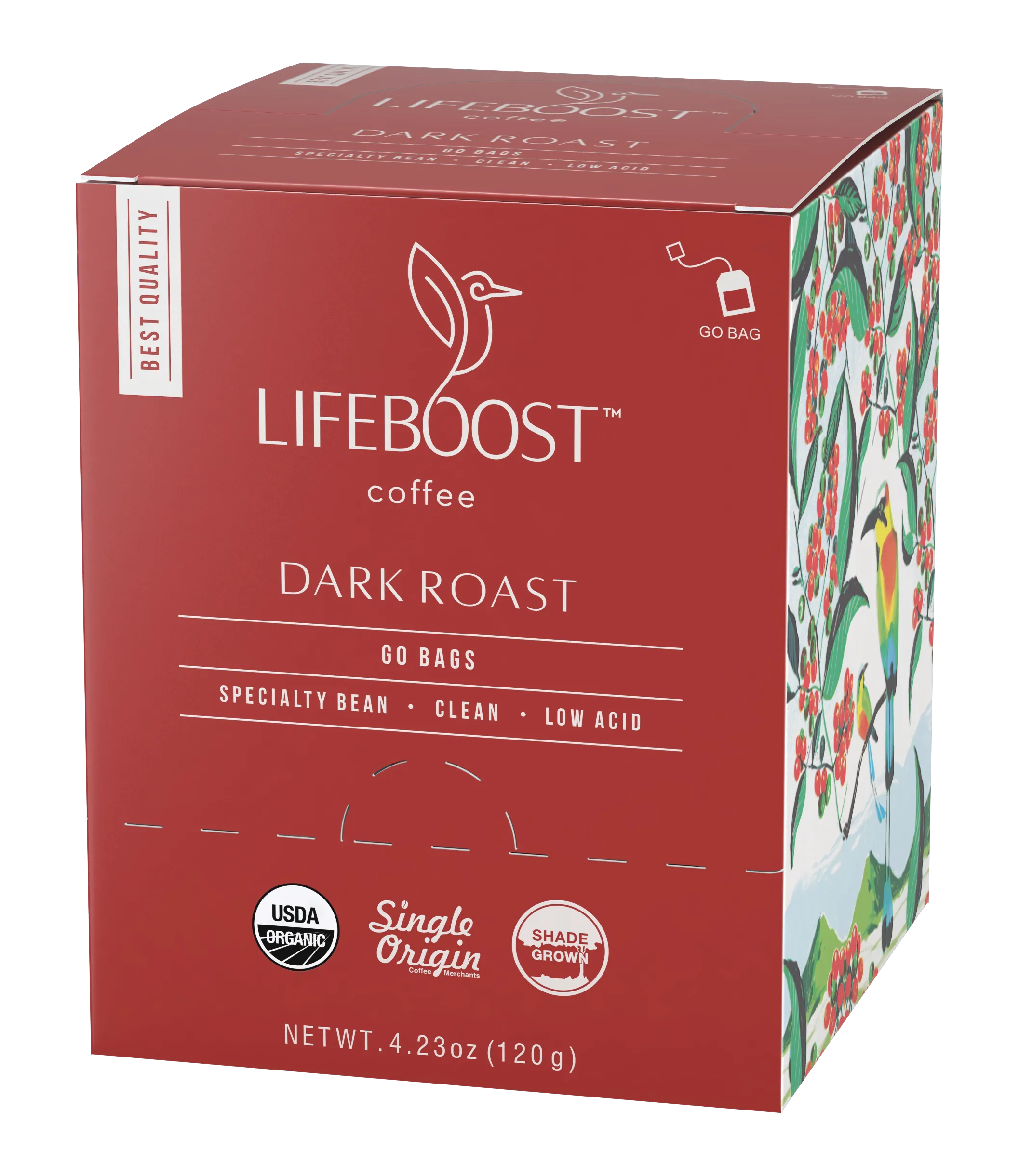 3x Dark Roast Lifeboost Go Bags - (10 bags in each)