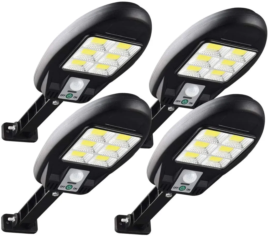 4 x LED 72 COB Solar Powered PIR Motion Sensor Security Wall Lights