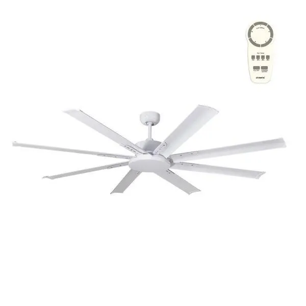 65" Albatross Mini DC Ceiling Fan Brushed Nickel, Matt Black, White MAF168 Martec Lighting