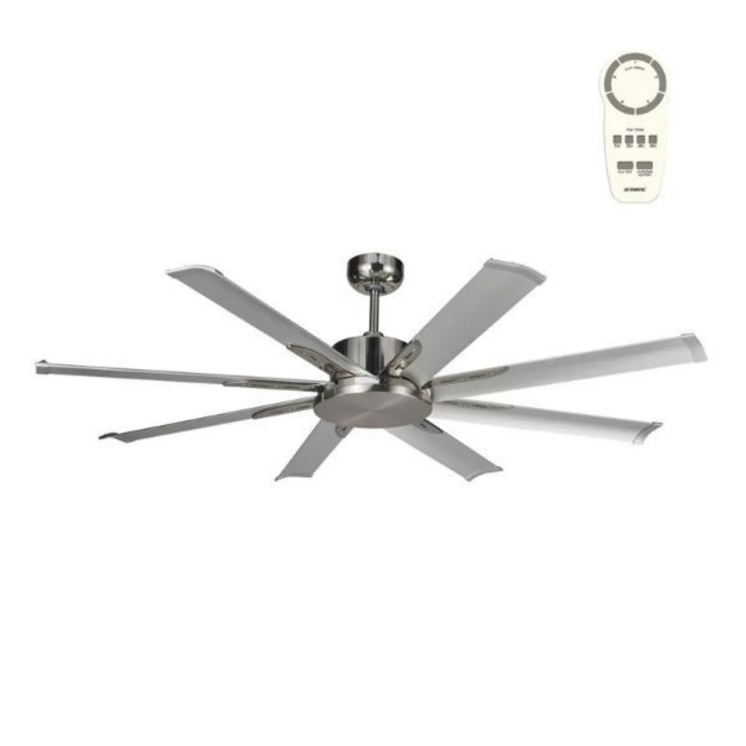 65" Albatross Mini DC Ceiling Fan Brushed Nickel, Matt Black, White MAF168 Martec Lighting