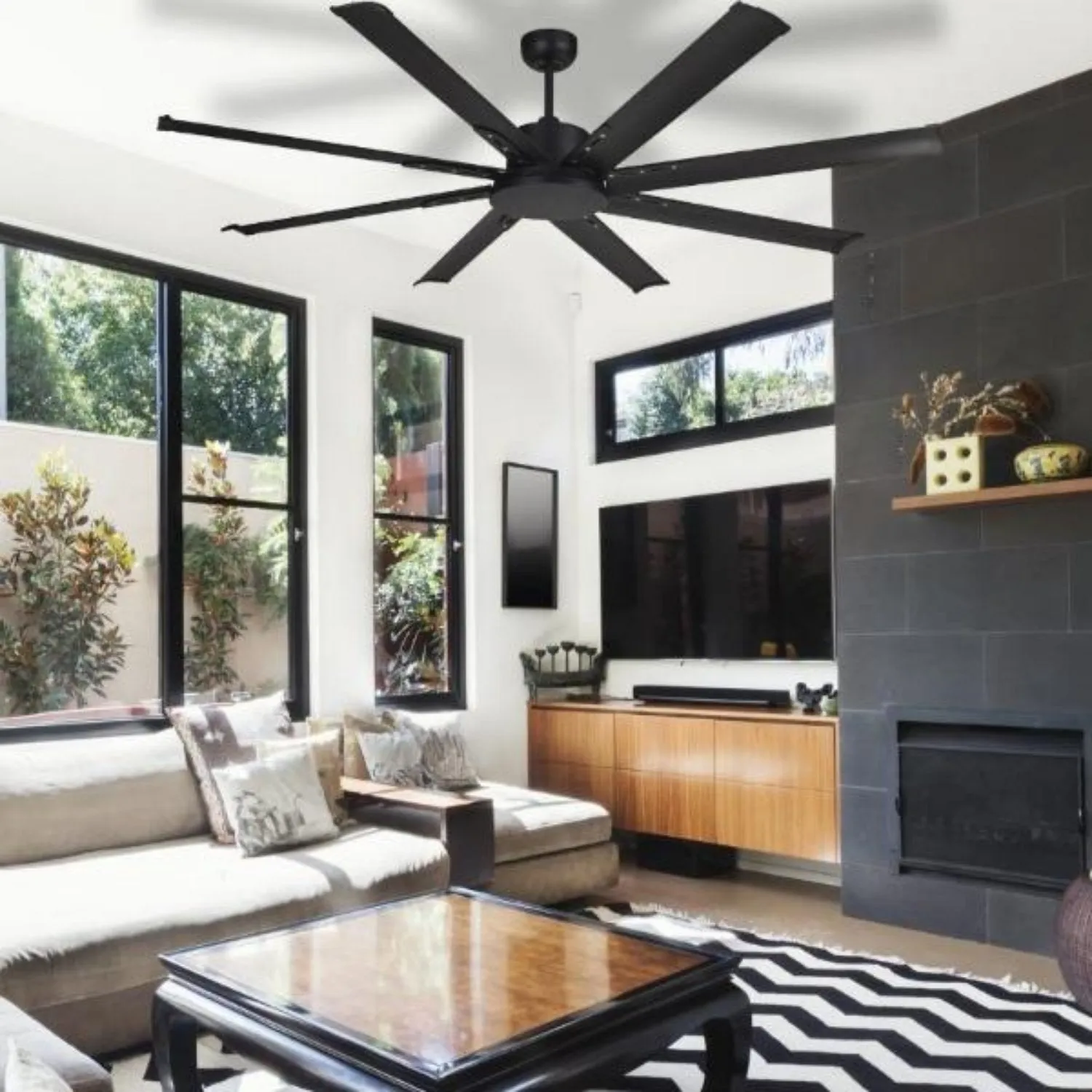 65" Albatross Mini DC Ceiling Fan Brushed Nickel, Matt Black, White MAF168 Martec Lighting