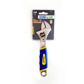 Adjustable Wrench With Grip CR-V Steel (8")