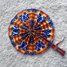 African Print Circle Foldable Handheld Fan