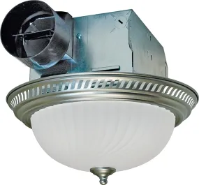 Air King DRLC702 Exhaust Fan, 1.6 A, 120 V, 70 cfm Air, 4 Sones, Fluorescent Lamp, 4 in Duct :EA: QUANTITY: 1