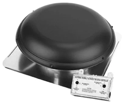 Air Vent 53847 All Season Roof Mounted Power Attic Ventilator, Black