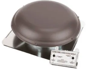 Air Vent Inc 53849 ASRHPWW Weatherwood 25" Roof Mount Power Attic Fan Ventilator - Quantity of 1