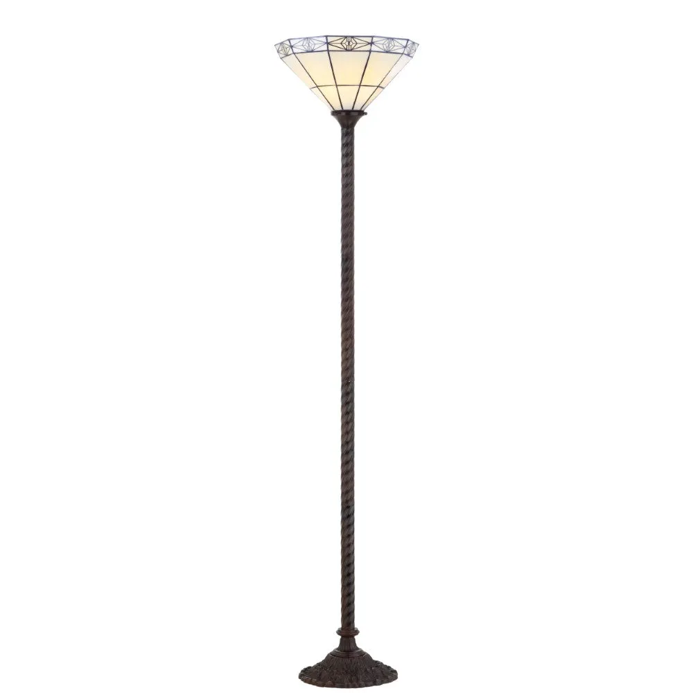 Aisha Tiffany-Style 68.57" Torchiere LED Floor Lamp