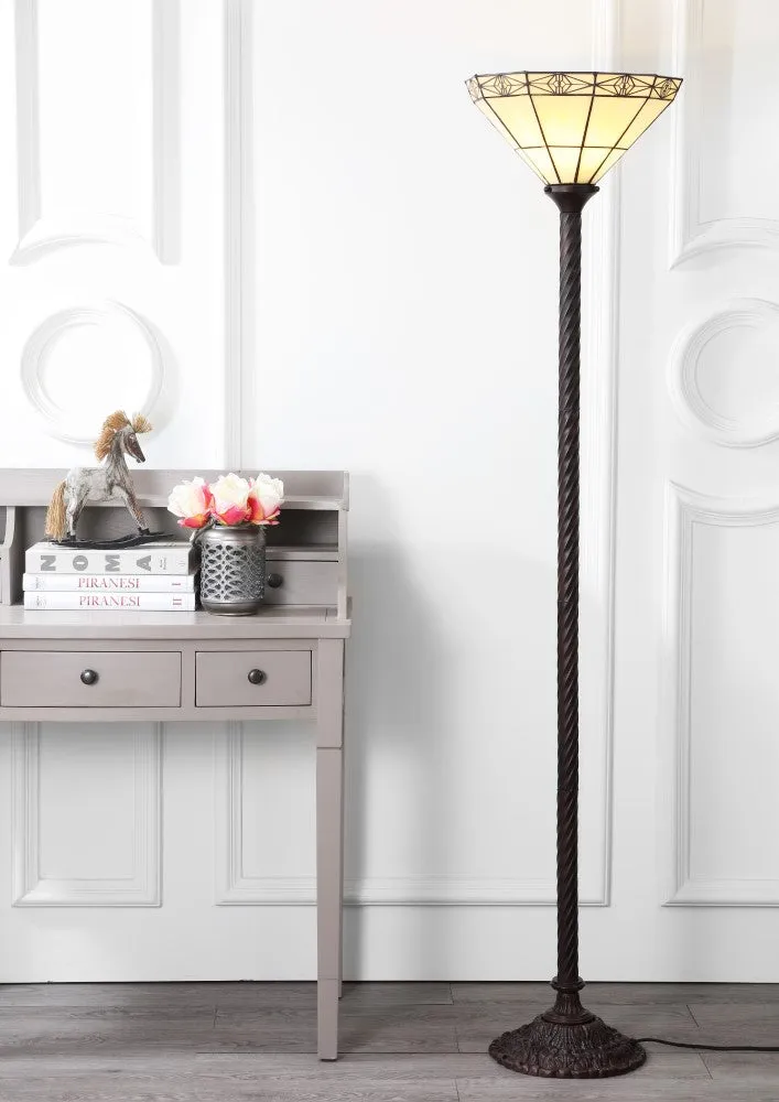 Aisha Tiffany-Style 68.57" Torchiere LED Floor Lamp