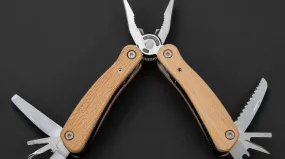 Bamboo Products Crimping Locking Folding Pocket Cutting Pliers Wooden Handle Multi Tool