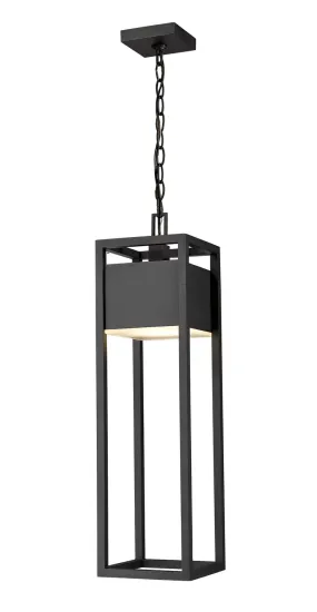 Barwick LED Outdoor Chain Mount Ceiling Fixture in Black