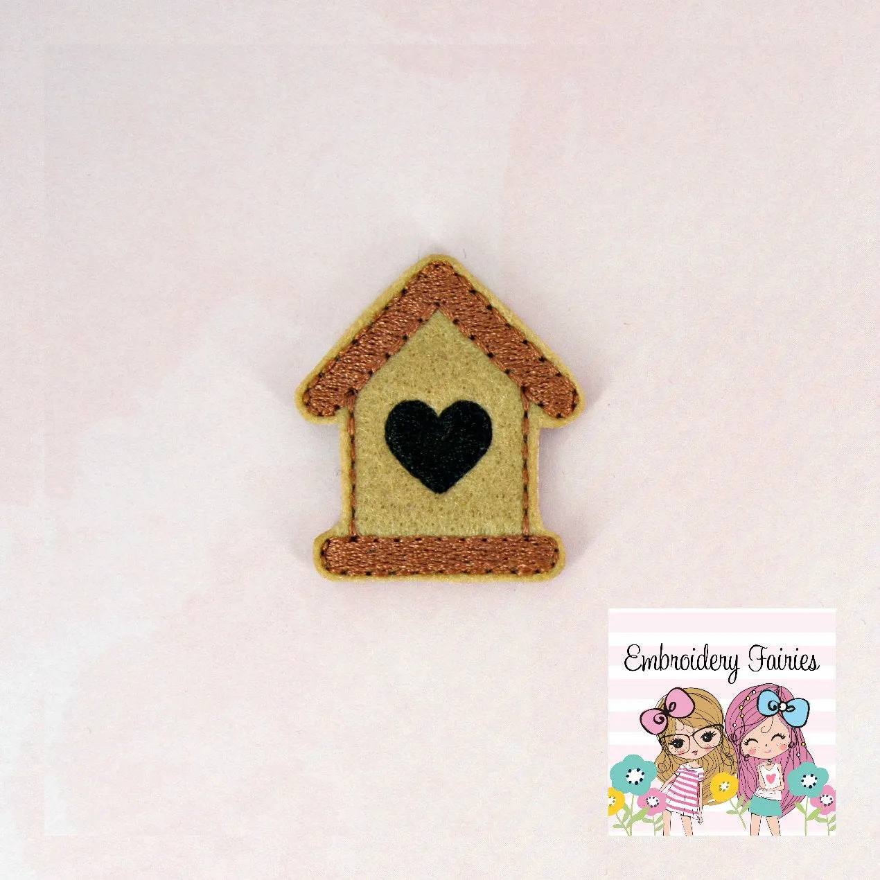 Bird House Feltie File - Spring Embroidery File - ITH Embroidery File - Planner Clip Embroidery File - Machine Embroidery Design