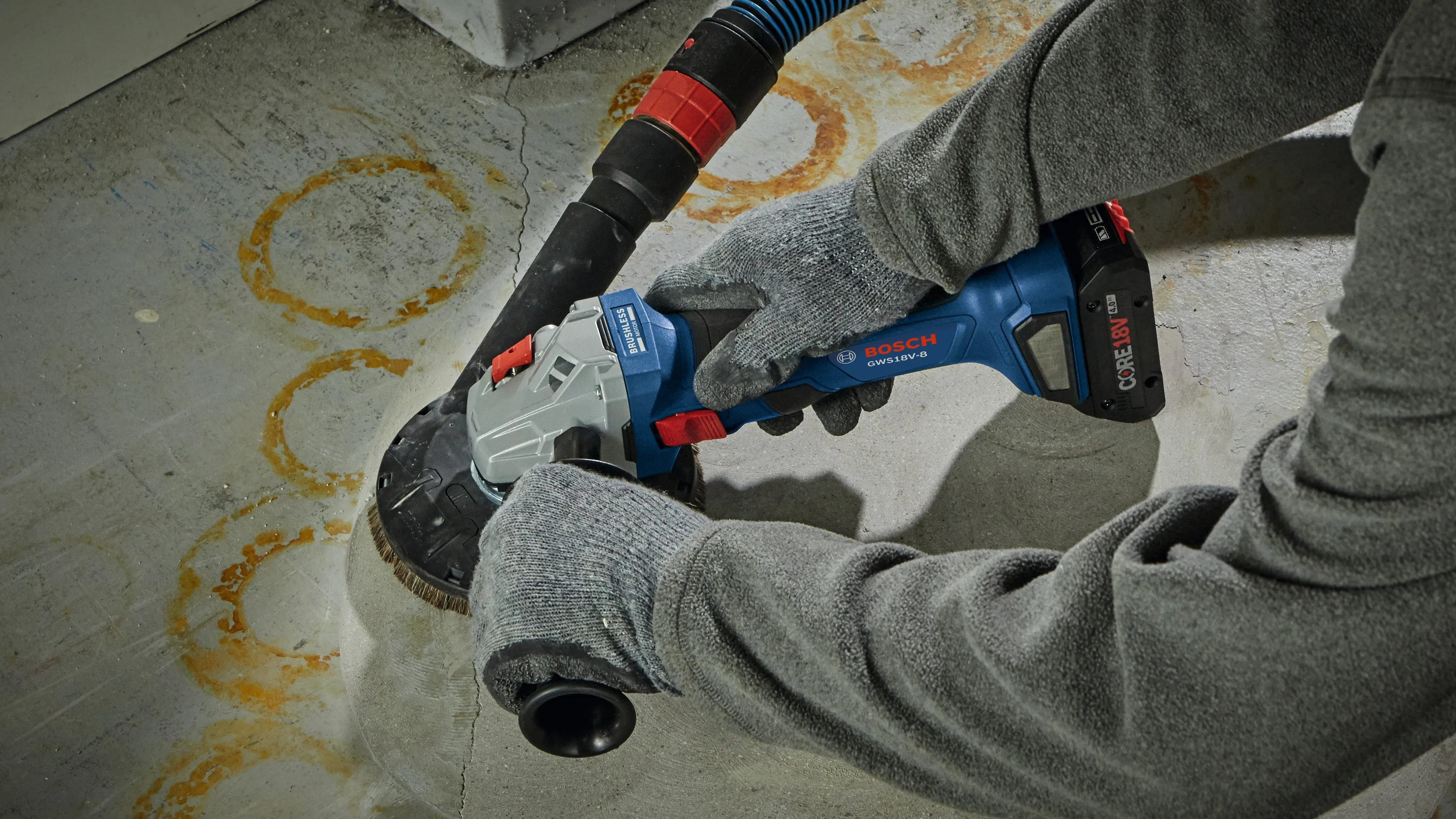 BOSCH GWS18V-8N 18V Brushless 4-1/2 In. Angle Grinder with Slide Switch (Bare Tool)