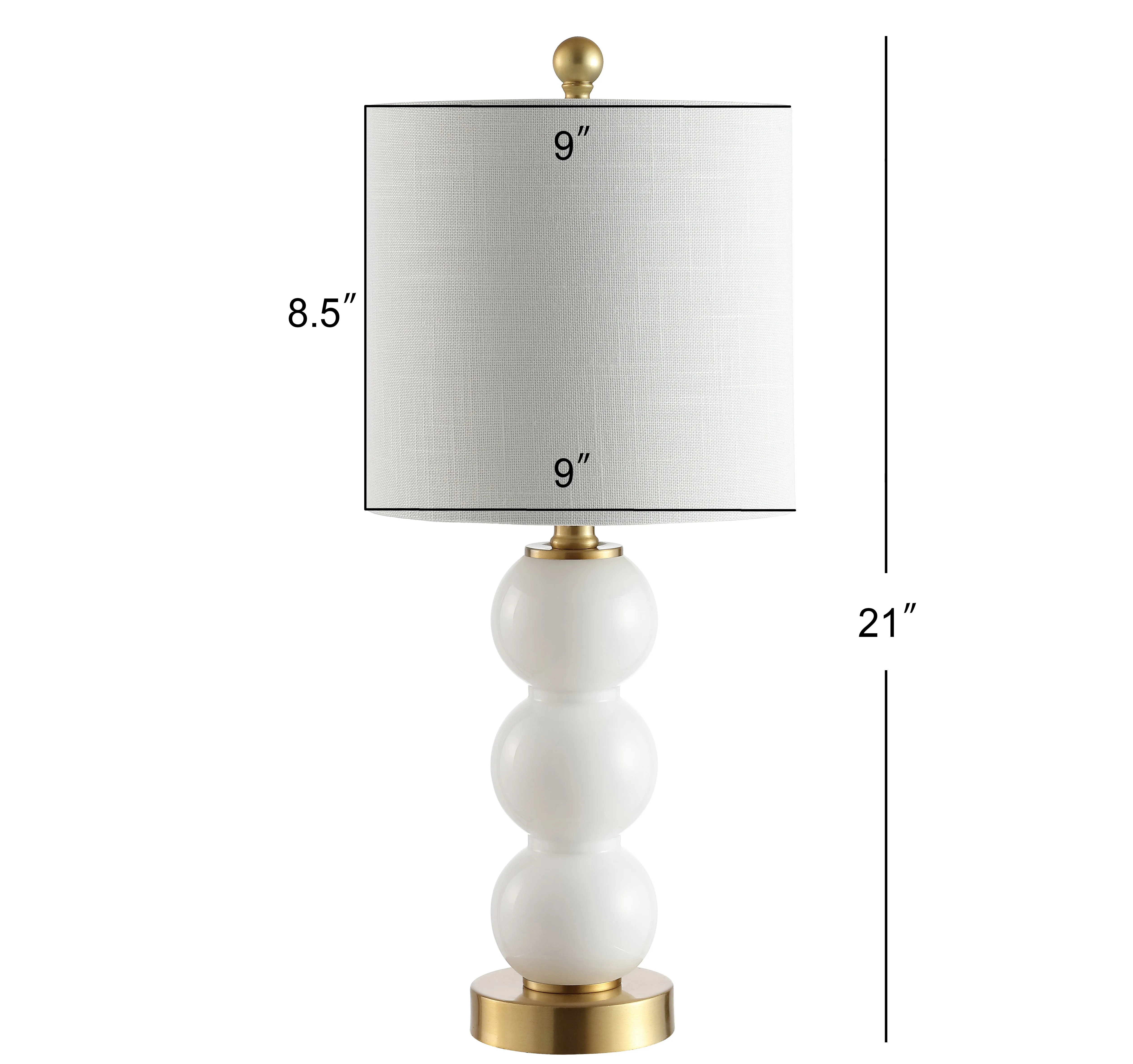 Bowery 21" Glass/Metal LED Table Lamp