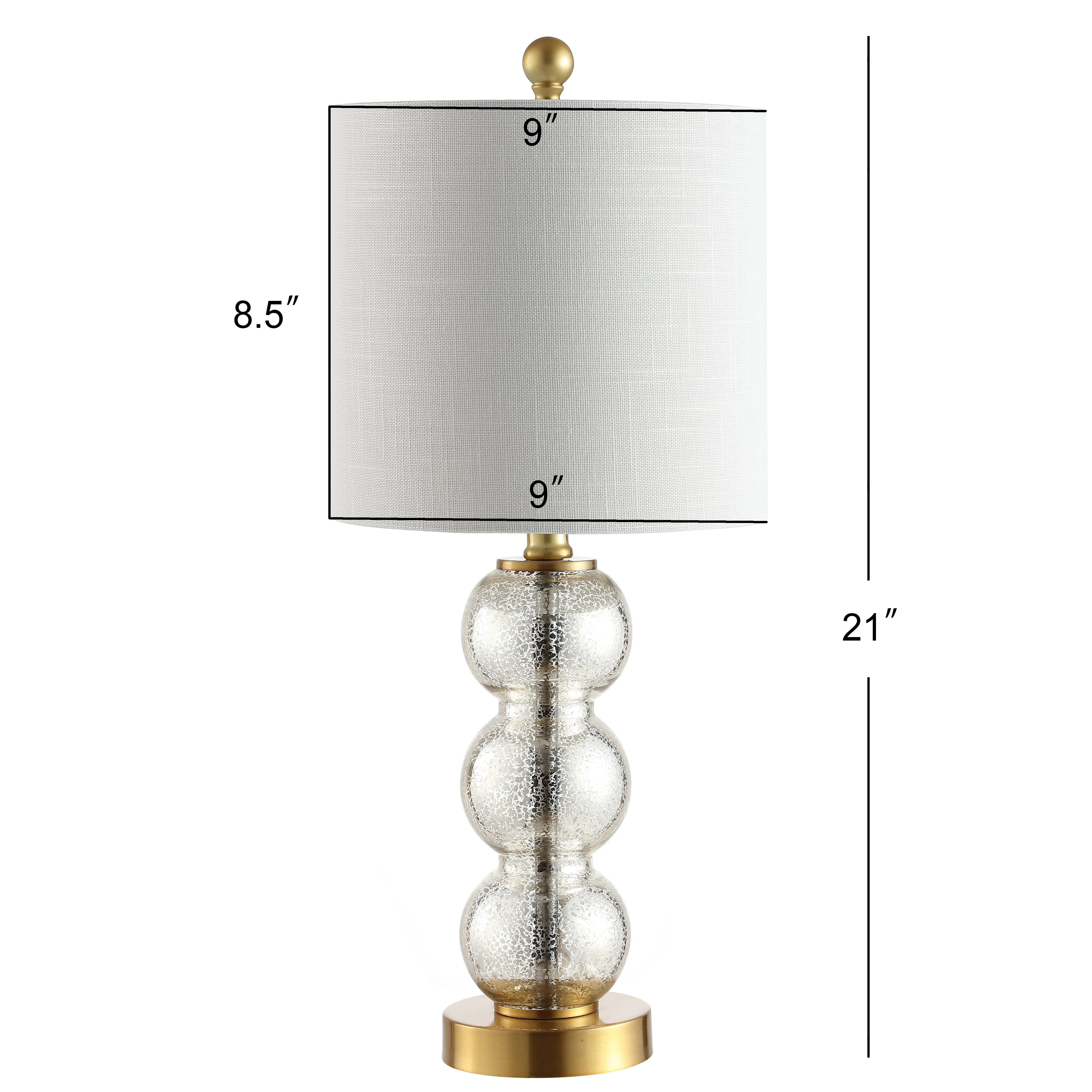 Bowery 21" Glass/Metal LED Table Lamp