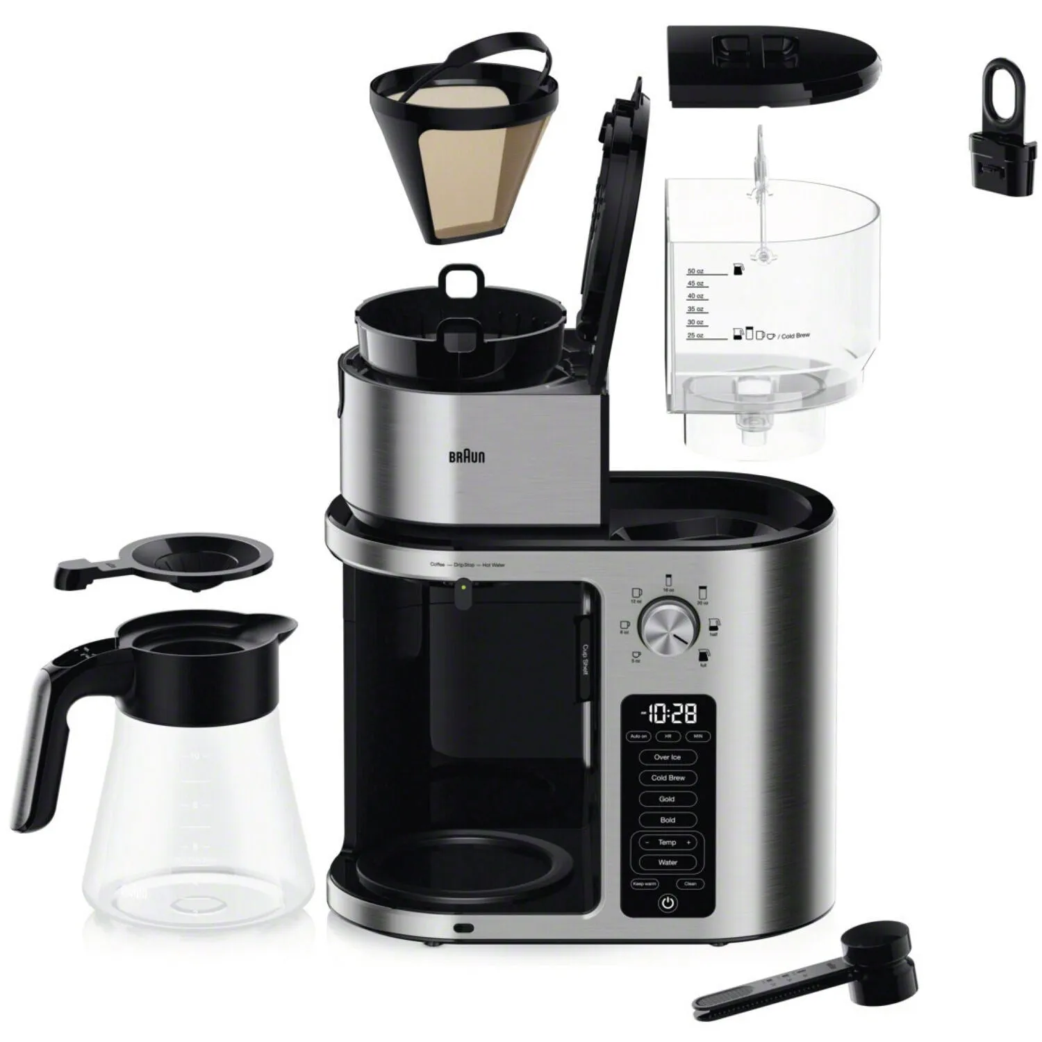 Braun MultiServe Plus Coffee Maker with Cold Brew in Stainless Steel (KF9370SI)