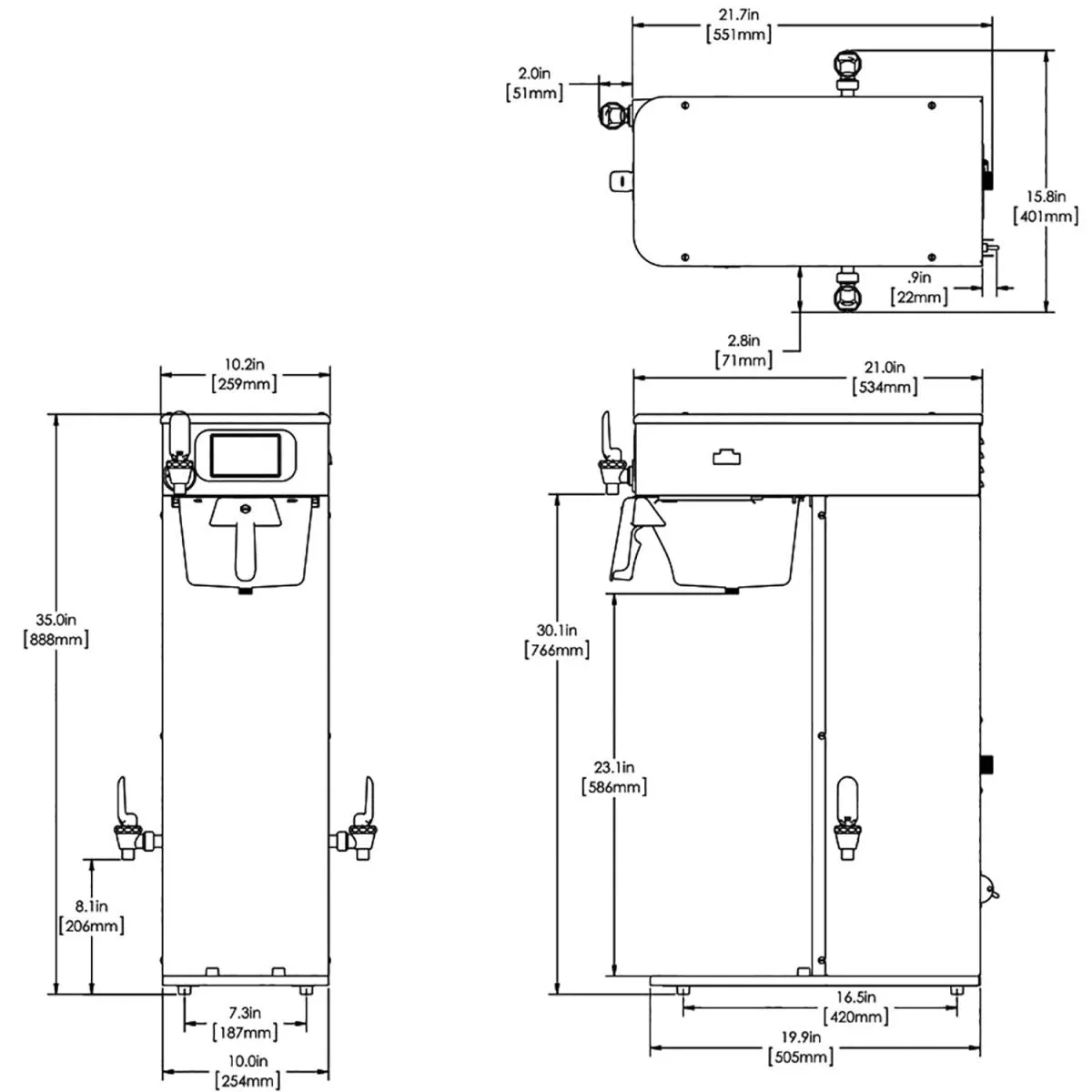 BUNN ICB-DV Tall Platinum Edition Coffee Brewer