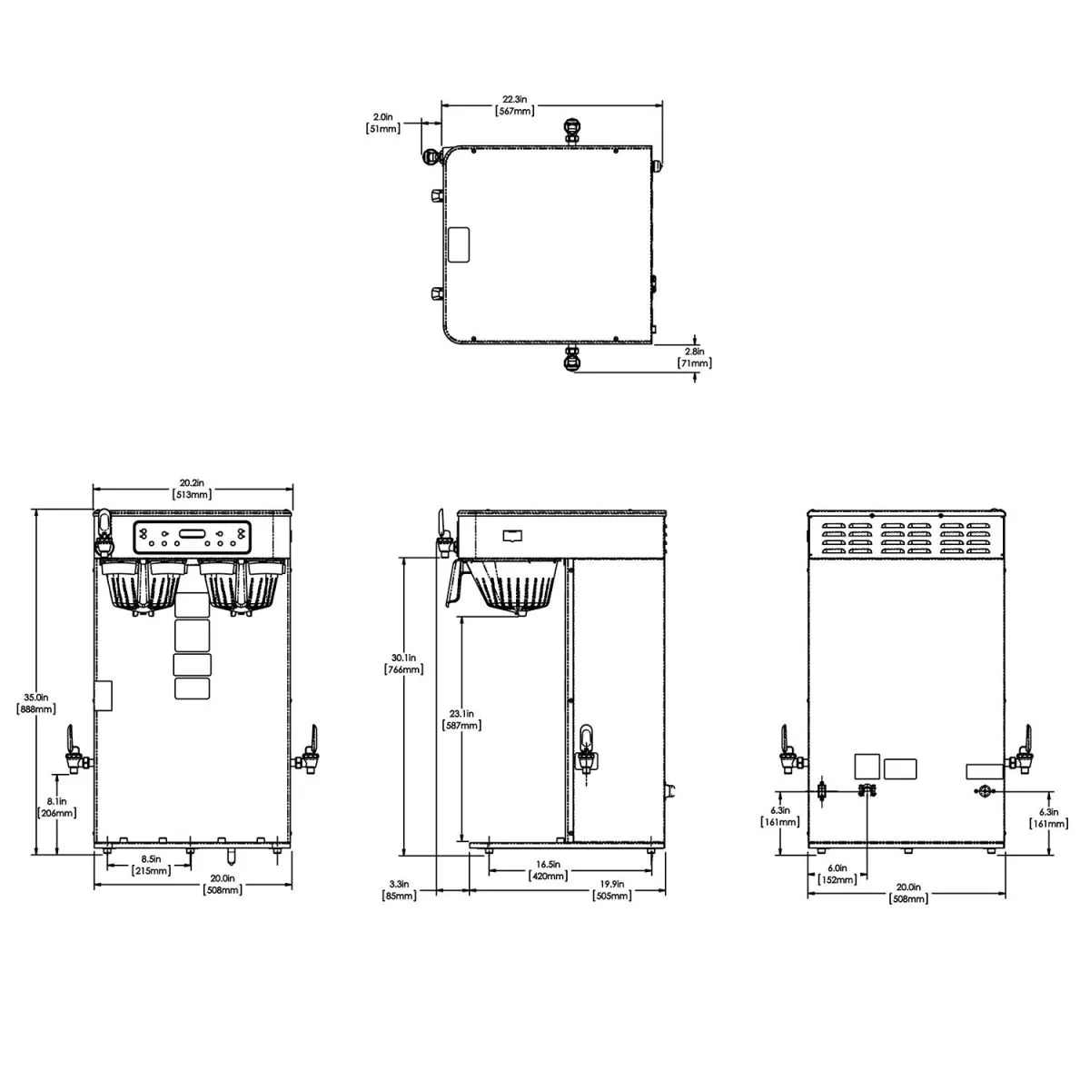 BUNN ICB Twin Tall Coffee Brewer