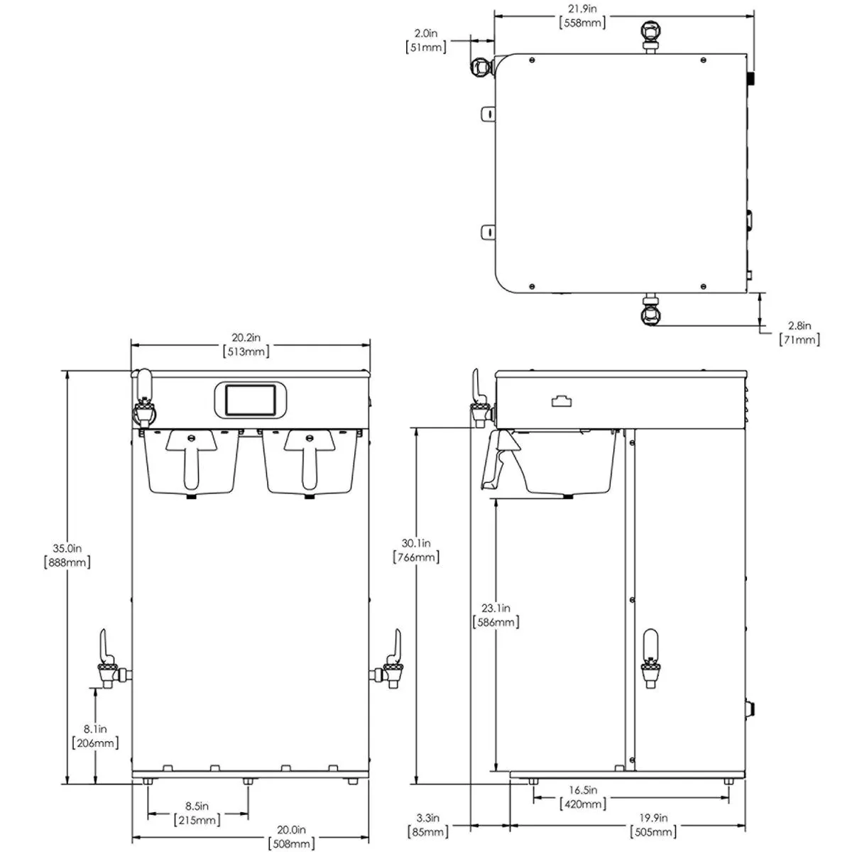 BUNN ICB Twin Tall Platinum Edition Coffee Brewer