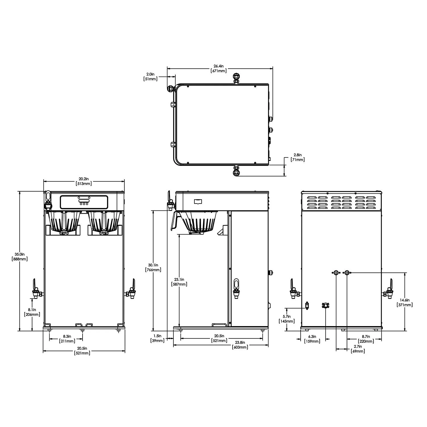 BUNN ITCB Twin HV Tea & Coffee Brewer