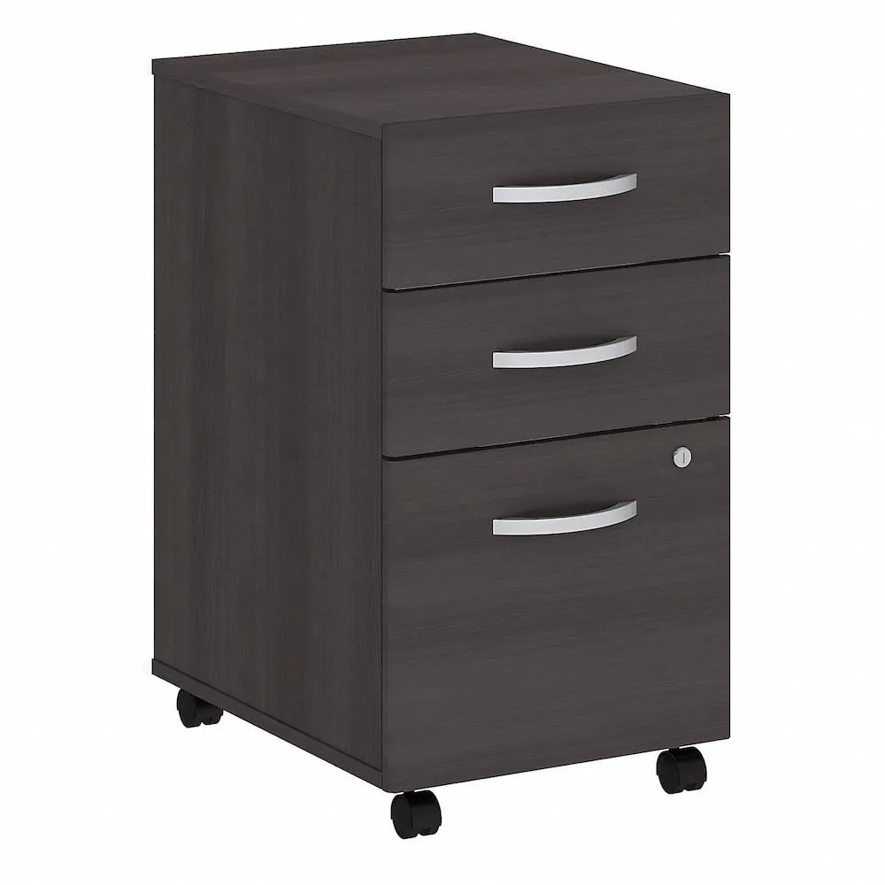 Bush Business Furniture 72W x 30D Desk with 42W Return and 3 Drawer Mobile Pedestal STC007SGSU