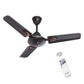 Candes Amaze 900mm /36 inch High Speed Ceiling Fan with Remote Control | BEE 3 Star Rated, High Air Delivery, Noiseless & Energy Efficient | 1 1 Years Warranty | Coffee Brown