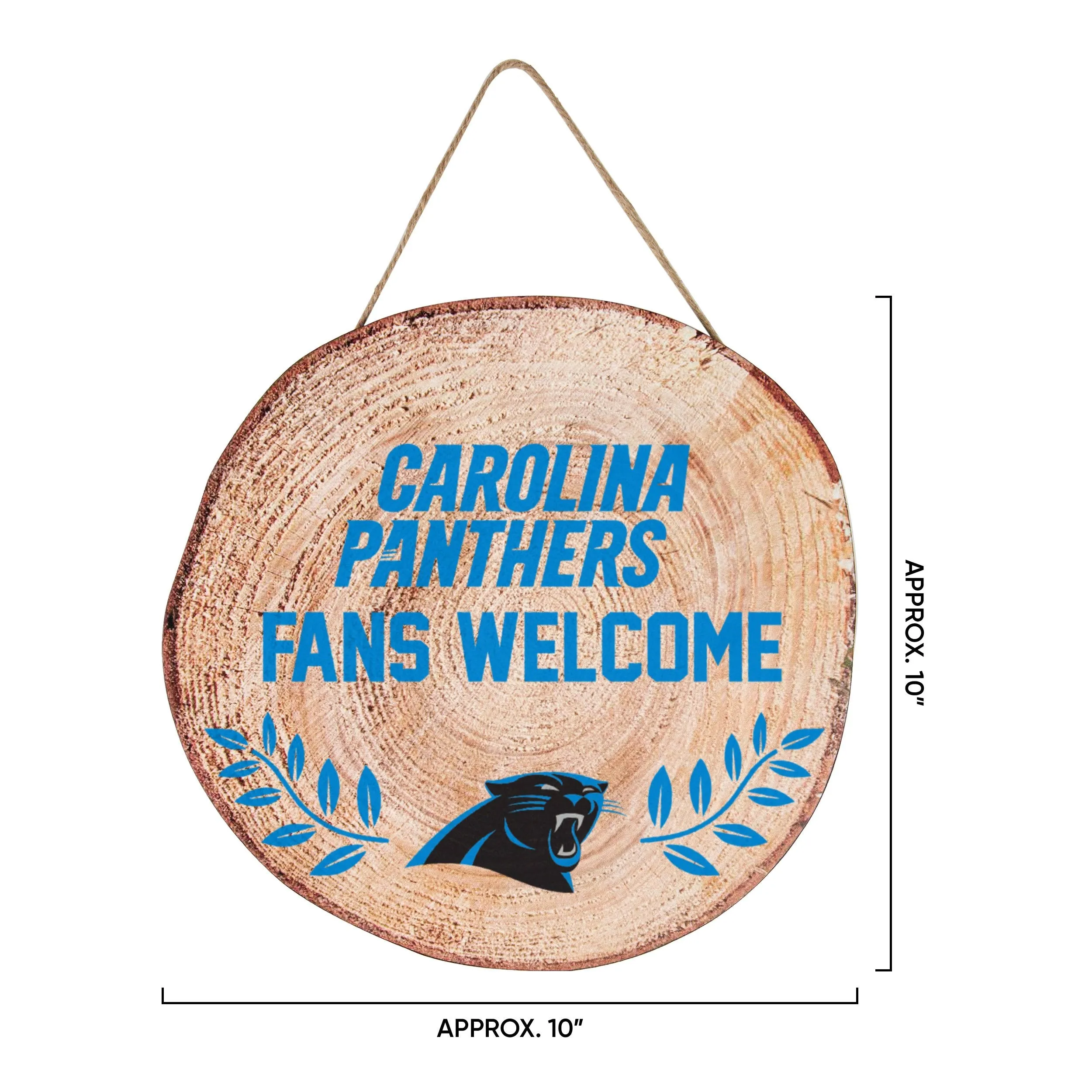 Carolina Panthers NFL Wood Stump Sign