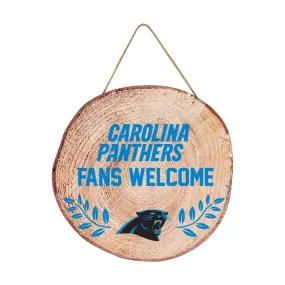 Carolina Panthers NFL Wood Stump Sign