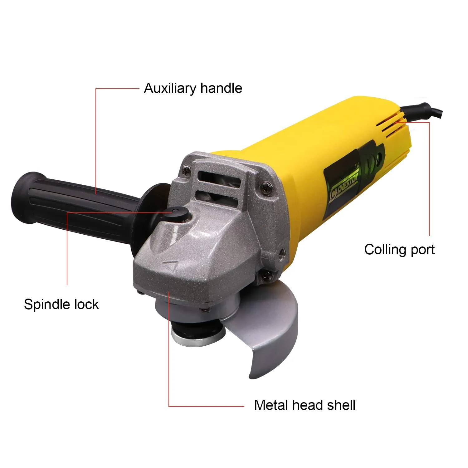 CHESTON 850W 26 mm Reversible Rotary Hammer Drilling Machine I 1100RPM I 3 Modes & SDS 5-Drill Bits With Case   850W 4-Inch Angle Grinder for Polishing Cutting Grinding Works on Metal Wood Wall