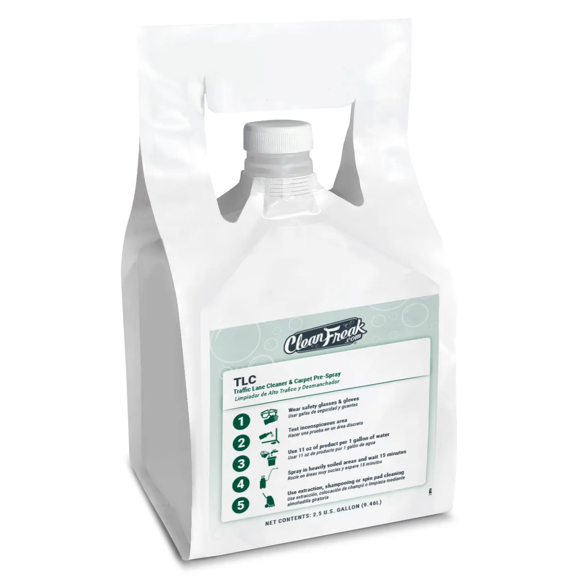 CleanFreak® 'TLC' Traffic Lane Cleaner & Carpet Pre-Spray (2.5 Gallon FlexMax™ Pouch)