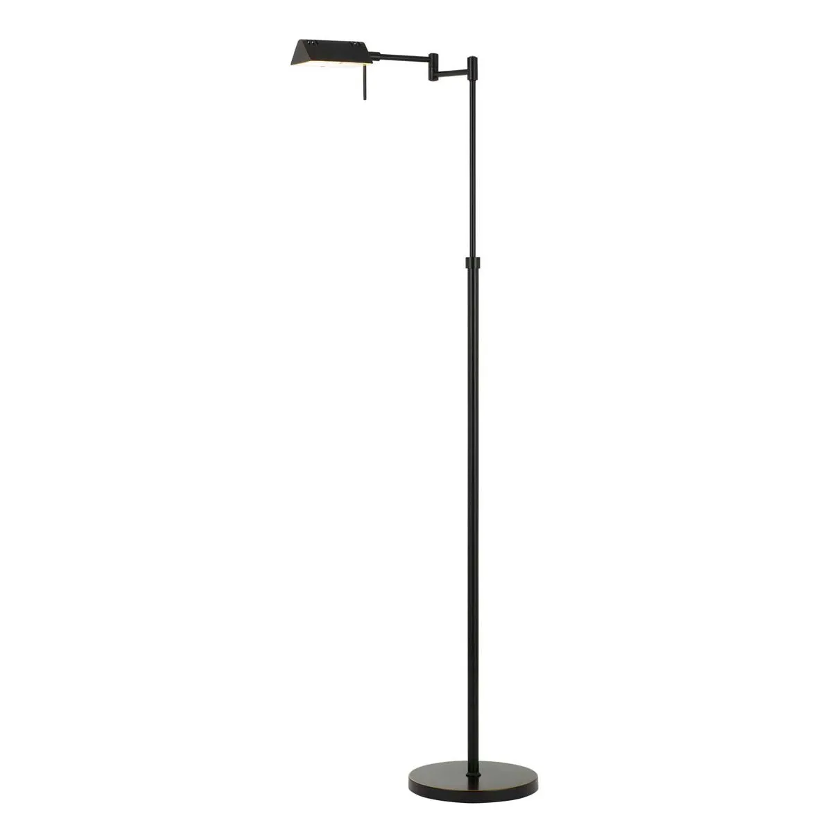 Clemson LED Swing Arm Floor Lamp in Dark Bronze