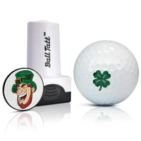 Clover Golf Ball Stamp and Leprechaun Ball Marker Gift Set