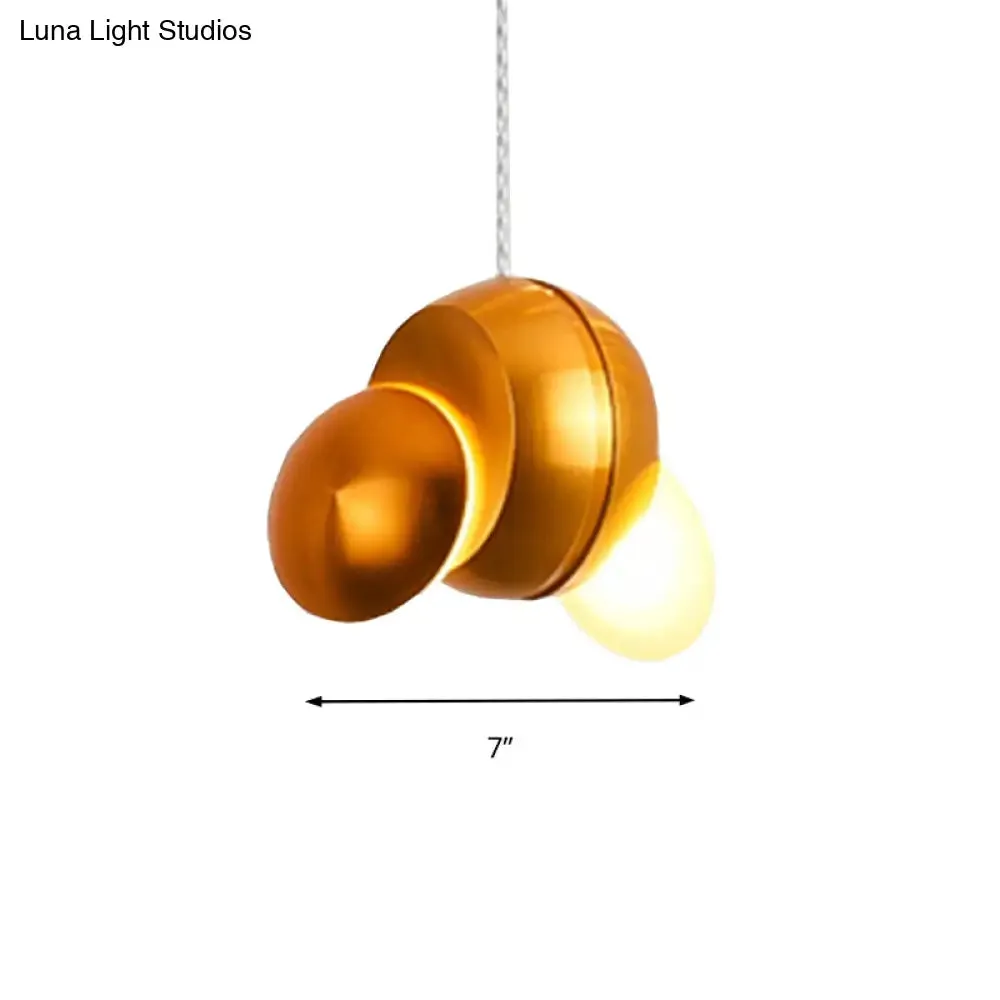 Contemporary Gold LED Pendant Light Kit - Round Cluster Design with White/Warm Light