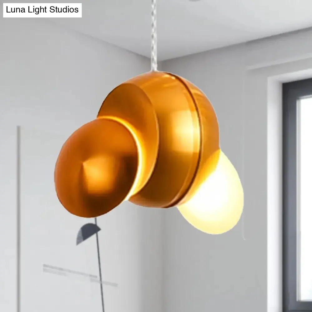 Contemporary Gold LED Pendant Light Kit - Round Cluster Design with White/Warm Light