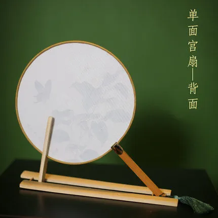 Cotton And Linen Hand-made Bamboo Bone Classical Chinese Fan Single Side 103