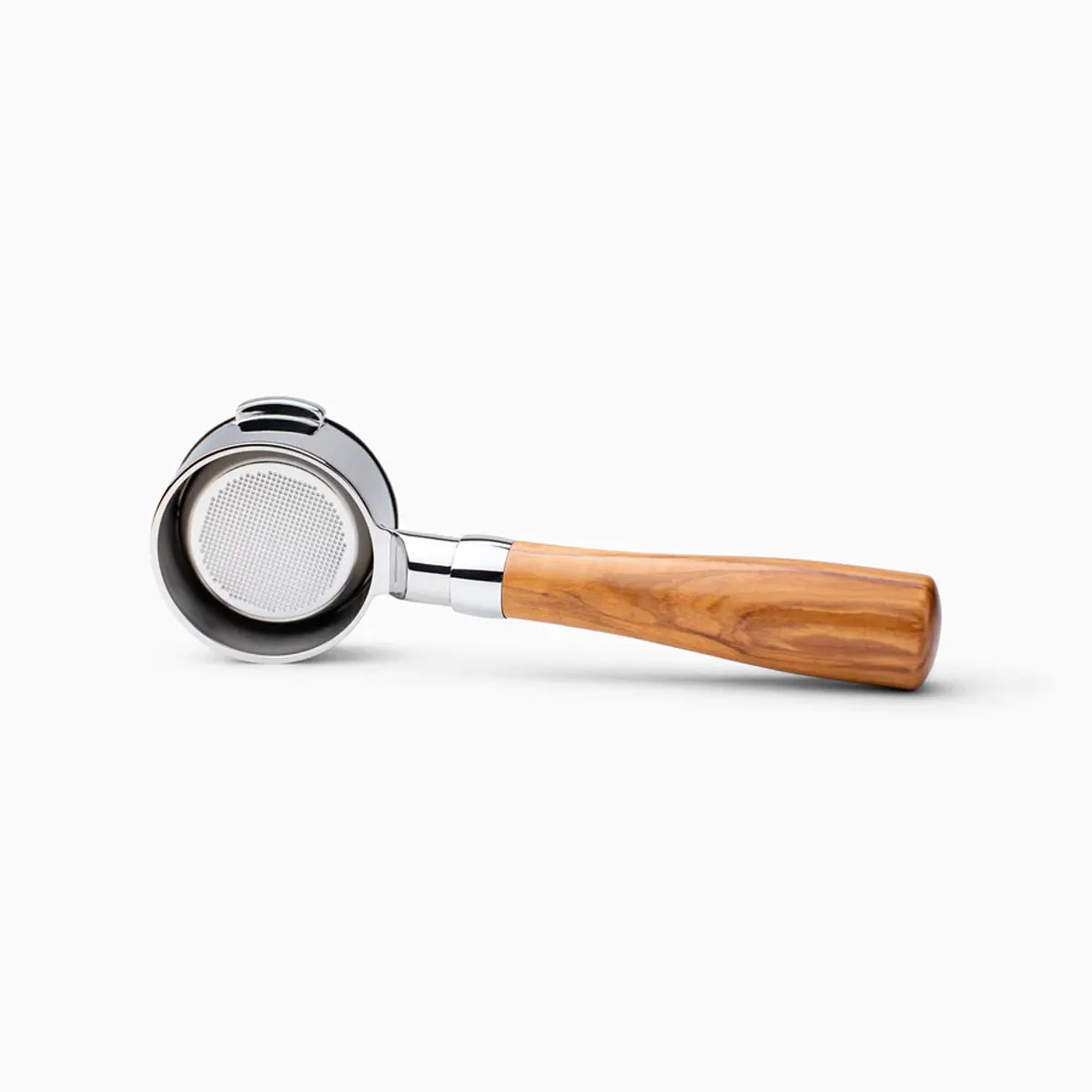 Crema 58mm Bottomless Portafilter, Olivewood