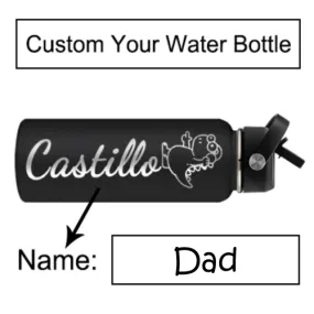 Custom Water Bottles 24oz/32oz/40oz Bulk, Personalized Stainless Steel Insulated Bottle Engraved Logo Name for School Kids Adult