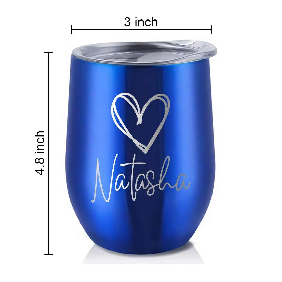 Customized Insulated Coffee Flask Mug With Name Engraved Design (350 ML) - Heart