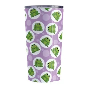 Cute Purple Frog Pattern Tumbler Cup