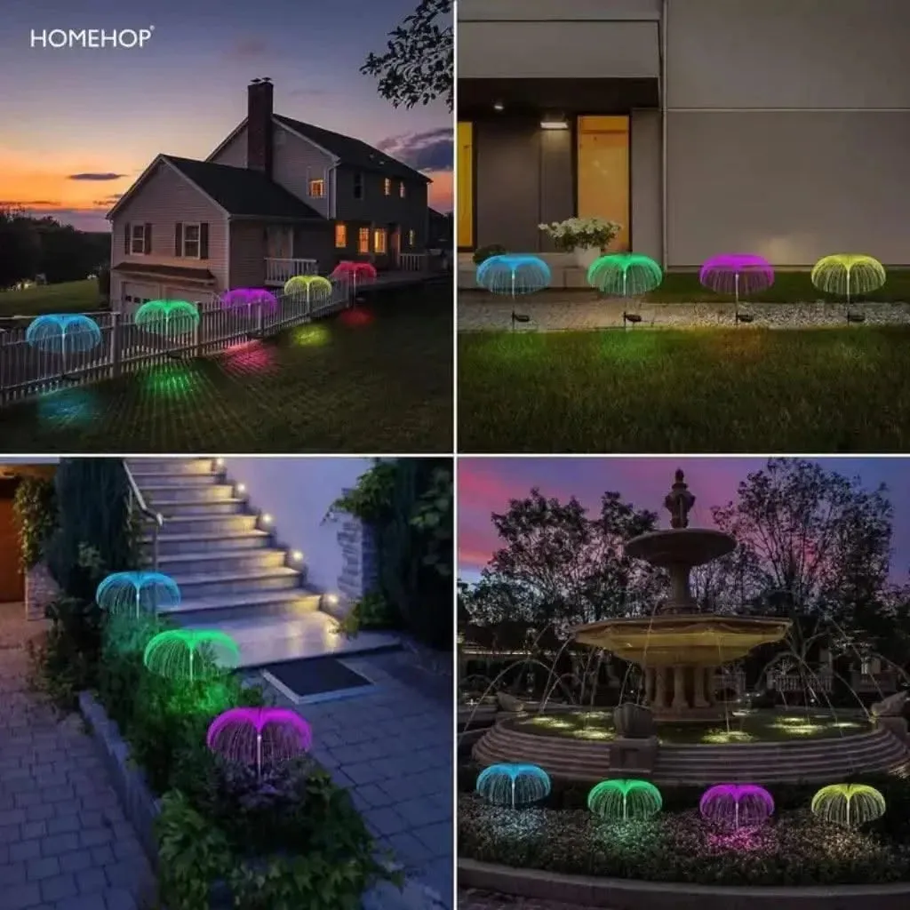 Decorative LED Lights for Home With Modern Solar-Powered Outdoor Jellyfish Shape Garden Lanterns for Landscape, Garden, and Outdoor