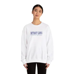 Detroit Lions Football Sweatshirt with Locker Room Quote, "Detroit Lions, Changing the Game"