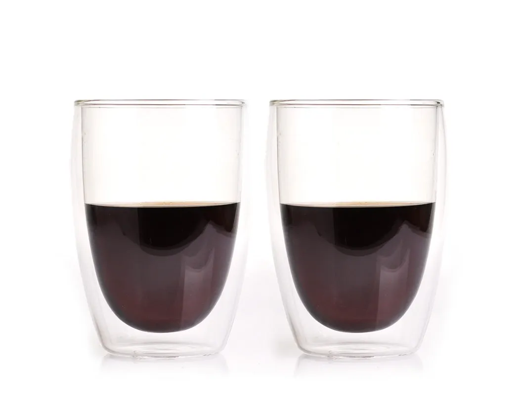 Double Walled Coffee Glasses Set of 2