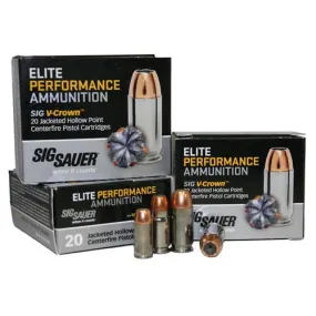 Elite V-Crown Ammunition - 45 Ling Colt, 230 Grains, Jacketed Hollow Point, Per 20