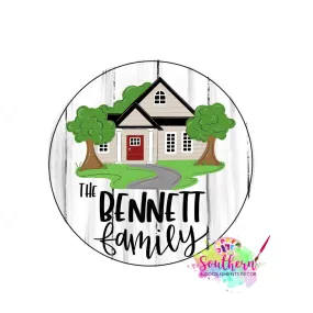 Family House Sign Template & Digital Cut File